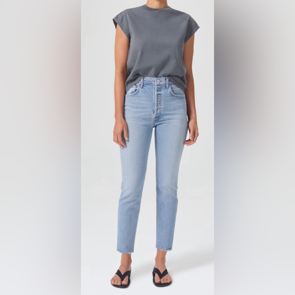 Agolde Riley High Rise Crop size 26 - Picture 2 of 11